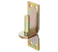 Alberts 309770 Gond sur platine | dans les modèles avec crochet DI ou DII | galvanisé, plastifié, en noir | cote axe Ø16 mm | platine 116 x 40 mm