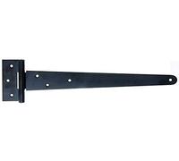 Alberts 309886 Penture anglaise | laque noire pour immersion | penture 495 x 46 mm | charnière 90 x 40 mm