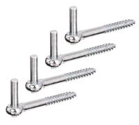 Alberts 311094 Gond à visser | crochet en J, avec filetage coupé | passivé | cote axe Ø10 mm | longueur 120 mm | Set de 4 pièces