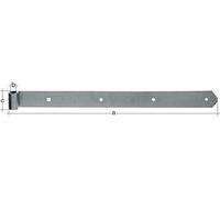 GAH Alberts Charnière de magasin L1400×60 mm galvanisée à chaud ép. 8 mm gond Ø20 mm