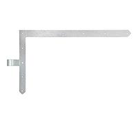 Alberts 312947 Penture équerre | modèles pour portail, portails de garage et portails à cadre | galvanisée à chaud | gond Ø20 mm | taille 600 x 1000 mm