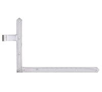 Alberts 313111 Penture équerre | modèles pour portail, portails de garage et portails à cadre | passivée | gond Ø16 mm | taille 400 x 400 mm