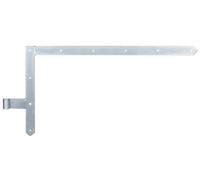 Alberts 313128 Penture équerre | dans les versions pour portail, portes de garage | passivée | gond Ø16 mm | Taille 400 x 800 mm