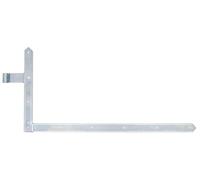 Alberts 313135 Penture équerre | modèles pour portail, portails de garage et portails à cadre | passivée | gond Ø16 mm | taille 400 x 400 mm