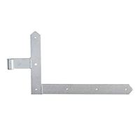Alberts 313173 Penture équerre | modèles pour portails, portails de garage et portails à cadre | galvanisée à chaud | gond Ø13 mm | taille 400 x 400 mm