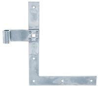 Alberts 313326 Penture équerre | bout droit ou queue de carpe pour le haut ou le bas | passivée | gond Ø 13 mm | taille 250 x 200 x 30 mm