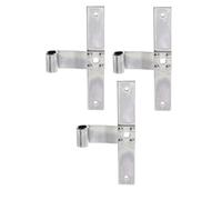 Alberts 313586 Penture du milieu | droite, bout droit | passivée | gond Ø13 mm | taille 200 x 30 mm | Set de 3 pièces