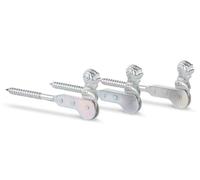 Alberts 314682 Arrêt de volet | tête bergère, à visser | passivé | 129 mm | Set de 3 pièces