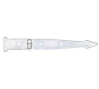 Alberts 315092 Penture charnière | avec goupille rivetée | passivée | penture 202 x 35 mm | charnière 77 x 48 mm