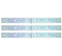 Alberts 315917 Charnière de malle | avec goupille rivetée | bichromatée | 400 x 35 mm | Set de 3 pièces