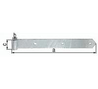 Alberts 318192 Paumelle de volet | en différentes versions | acier inoxydable | rouleau ⌀13 mm | taille 600 x 40 mm