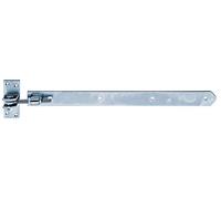 Alberts 318321 Penture | droite, bout arrondi, réglable de 30 mm | zinguée | 460 x 40 mm