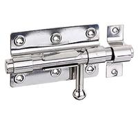 Alberts 327019 Verrou de box porte-cadenas | avec poignée ronde et gâche attachée | acier inoxydable | platine 100 x 65 mm | boulon Ø 15,5 mm | longueur totale 153 mm