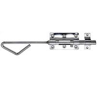 Alberts 327057 Verrou de box porte-cadenas | avec gâche attachée | acier inoxydable | platine 100 x 65 mm | boulon Ø 15,5 x 320 mm