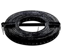 Alberts 329549 Bande perforée - galvanisée - noire - plastifiée - 10.000 x 12 x 0,8 mm
