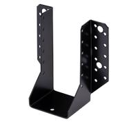 Alberts 329563 Sabot de charpente - type A, ailes extérieures - noir - plastifié - 76 x 152 mm