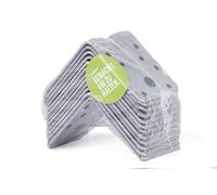 Alberts 330330 Équerre renforcée | galvanisée Sendzimir | 70 x 70 x 55 mm | Set de 12 pièces