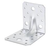 Alberts 330606 Équerre renforcée | galvanisée Sendzimir | 105 x 105 x 90 mm