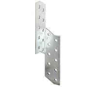 Alberts 330941 Équerre renvoyée | utilisable à gauche et à droite | galvanisée Sendzimir | 32 x 32 x 170 mm | Set de 12 pièces