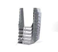 Alberts 331399 Support U | type A - ailes extérieures | galvanisé Sendzimir | 100 x 140 mm | Set de 6 pièces