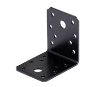 Alberts 332693 Connecteur coudé galvanisé-Noir-revêtu de plastique-70 x 70 x 55 mm