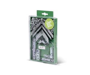Alberts 332747 Boîte d'assortiment d'équerres et de vis | zinguée
