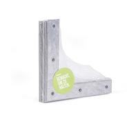 Alberts 332877 Équerre d'angle | galvanisée Sendzimir | 120 x 120 x 20 mm | Set de 12 pièces