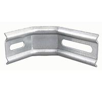 Alberts 333621 Équerre réglable 3 pans | deux angles à 45° | avec trous oblongs | galvanisée Sendzimir | 35 x 30 x 50 mm | Set de 6 pièces