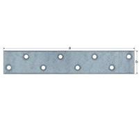 Alberts 333904 Platine d'assemblage | étroite | galvanisée Sendzimir | 170 x 30 mm