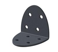 Alberts 333966 Équerre d'assemblage Ovado | plastifié gris graphite | 50 x 50 x 40 mm | Set de 12 pièces