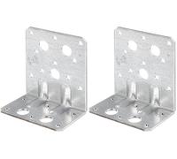 Alberts 334659 Équerre renforcée | galvanisée Sendzimir | 50 x 90 x 80 mm (Lot de 2)