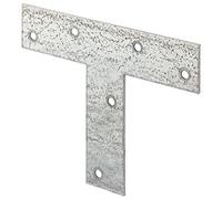 Alberts Platine d'assemblage 335052 en T, galvanisée Sendzimir, 140 x 110 x 30 mm
