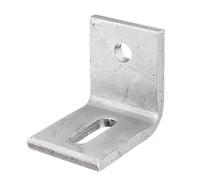 Alberts 335069 Équerre réglable | avec trou oblong, pour fixation dans béton | galvanisée à chaud | 77 x 77 x 60 mm