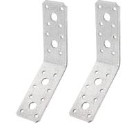 Alberts 335557 Équerre d'assemblage | coudée à 135° | galvanisée Sendzimir | 90 x 90 x 40 mm (Lot de 2)