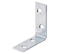 Alberts 336219 Équerre de chaise | galvanisée Sendzimir | 50 x 50 x 15 mm | Set de 12