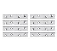 Alberts 336486 Platine d'assemblage | étroite | galvanisé Sendzimir | 80 x 15 mm | Set de 8