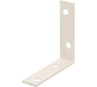 Alberts 336738 Équerre de chaise | plastifiée blanche | 60 x 60 x 16 mm | Set de 8