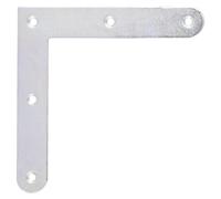 Alberts 339739 Cornière d'angle avec extrémités arrondies | Zingué, passivé à Couche épaisse | 120 x 120 x 20 mm Equerre de Support, Gris