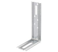 Alberts 339944 Équerre réglable | angle de 90°, emboutie, avec trou oblong | galvanisée Sendzimir | 70 x 120 x 30 mm