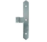 Alberts 340544 Paumelle centrale de volet, centrée, terminaison droite, électro-galvanisé bleu, Rouleaux Ø16 mm, Taille 250 x 35 mm