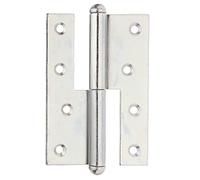 Alberts 341251 Paumelle universelle | utilisable à gauche ou à droite | galvanisé Sendzimir | 120 x 88 mm