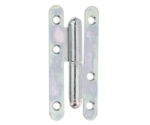 Alberts 341275 Paumelle universelle type Paris | utilisable à gauche ou à droite | galvanisé bleu | 95 x 45 mm