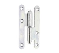 Alberts 341282 Paumelle universelle type Paris | utilisable à gauche ou à droite | galvanisé bleu | 110 x 55 mm