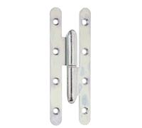 Alberts 341299 Paumelle universelle type Paris | utilisable à gauche ou à droite | galvanisé bleu | 140 x 55 mm