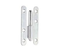 Alberts 341312 Paumelle universelle type Paris | utilisable à gauche ou à droite | galvanisé bleu | 95 x 45 mm