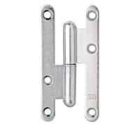 Alberts 341329 Paumelle universelle type Paris | utilisable à gauche ou à droite | galvanisé bleu | 110 x 55 mm