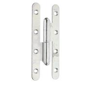 Alberts 341336 Paumelle universelle type Paris | utilisable à gauche ou à droite | galvanisé bleu | 140 x 55 mm