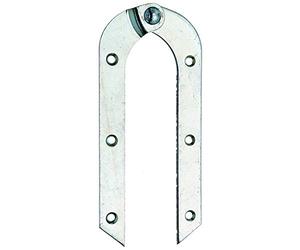 Alberts 341503 Charnière à profil arrondi | coudée | zinguée | taille 200 x 21 mm