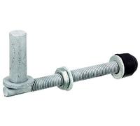 Alberts 410674 Gonds | une paire, à visser, réglable | galvanisés à chaud | cote axe Ø16 mm | longueur 140 mm | filetage M12