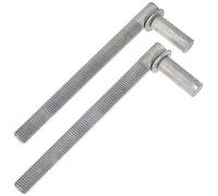 Alberts 410803 Gonds | une paire, à visser, réglable | galvanisés à chaud | cote axe Ø16 mm | longueur 190 mm | filetage M16